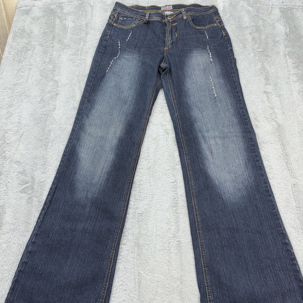 Sensual Jeans Wide‎ Leg, Jeweled Distressed